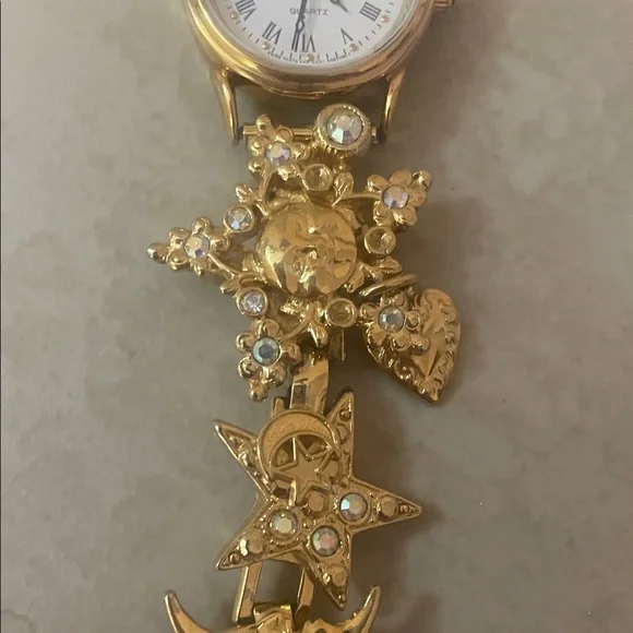 Kirks Folly Gold Charm Bracelet Watch - Picture 5 of 8